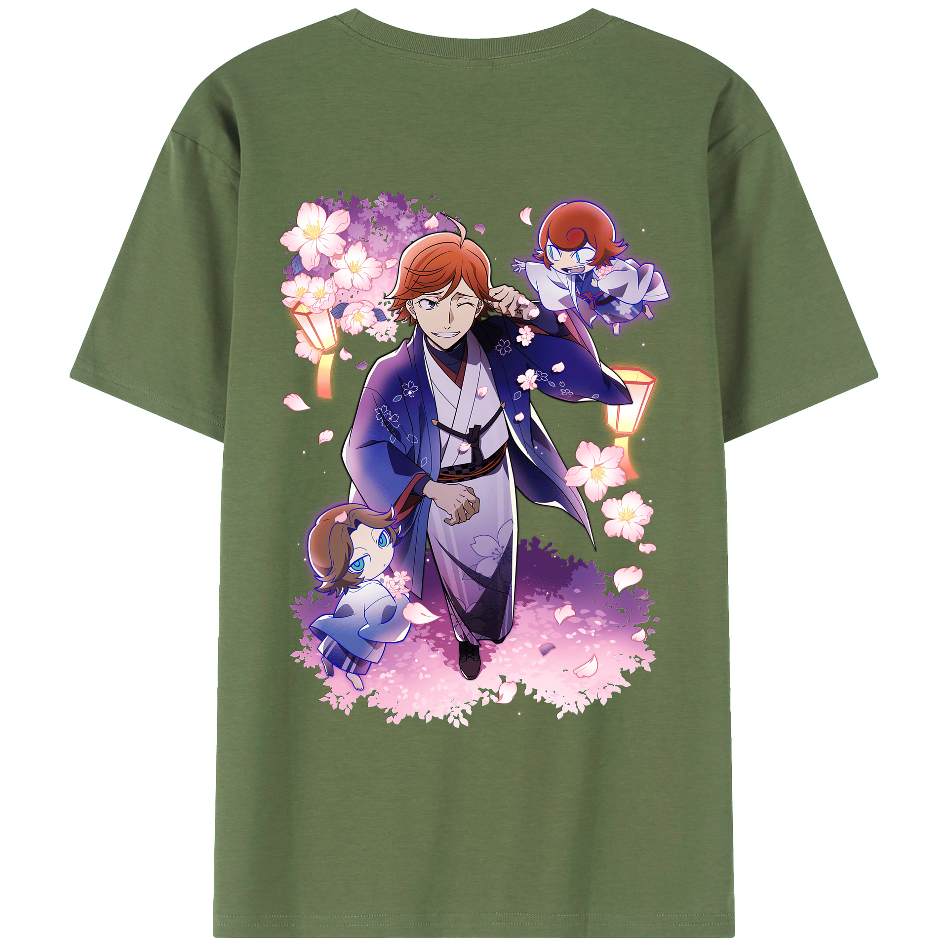 （画像用） 文豪ストレイドッグス Bungo Stray Dogs 綿100％ メンズ半袖Tシャツ（バックプリント） 通気性